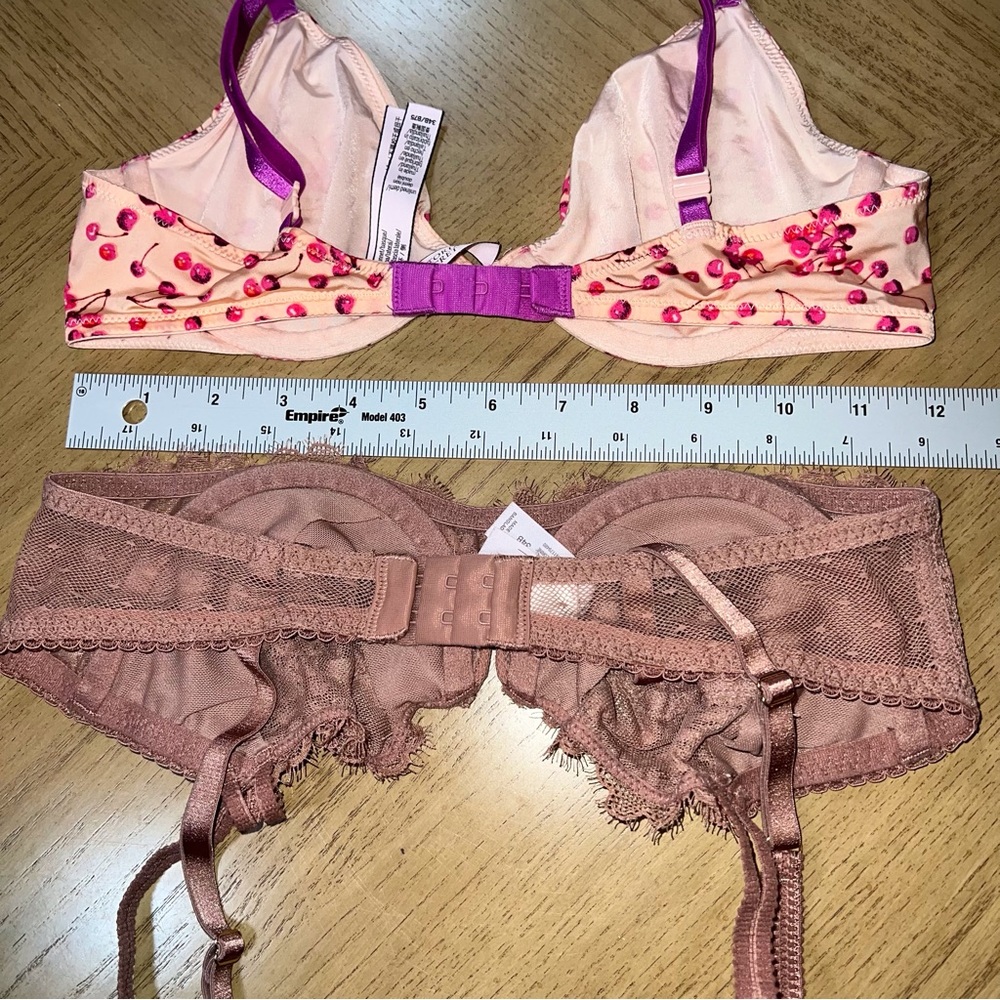 Victorias Secret Cherry Bra and Auden Lace Bra 34B - Picture 2 of 6